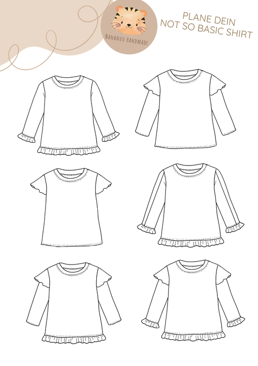 Malvorlage: Plane dein Not So Basic Shirt