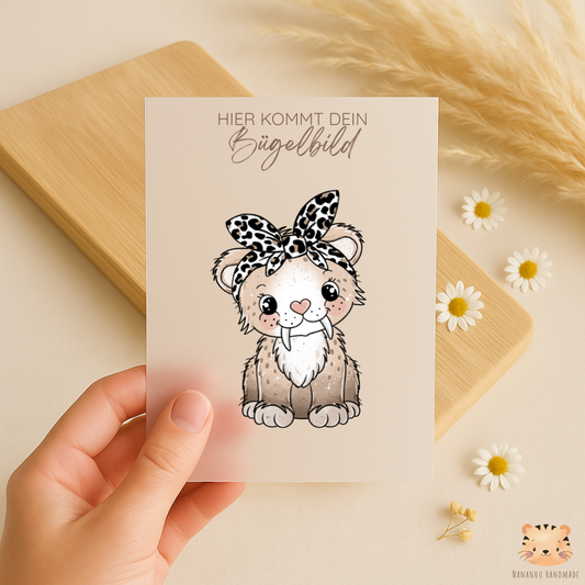 Bügelbild Säbelzahn