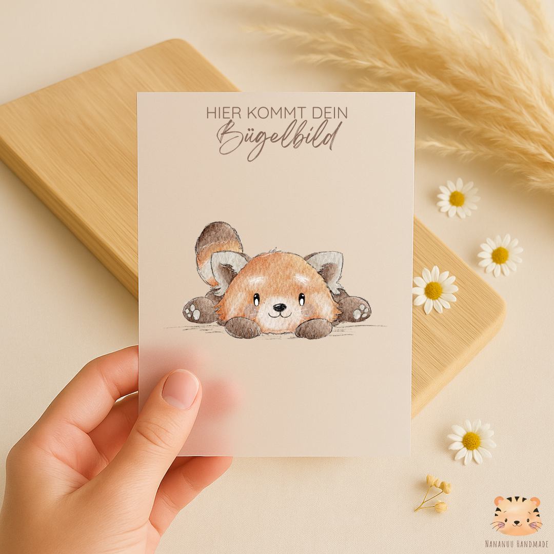 Vorbestellung: Bügelbild Roter Panda