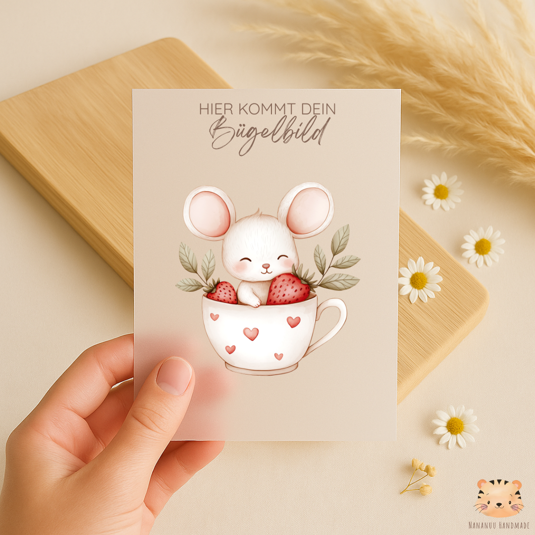 Vorbestellung: Bügelbild Strawberry Tea