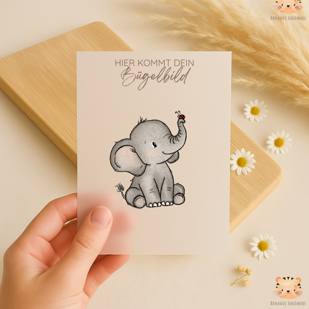 Bügelbild Knuddel Elefant