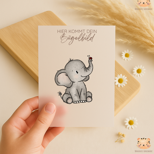 Bügelbild Knuddel Elefant