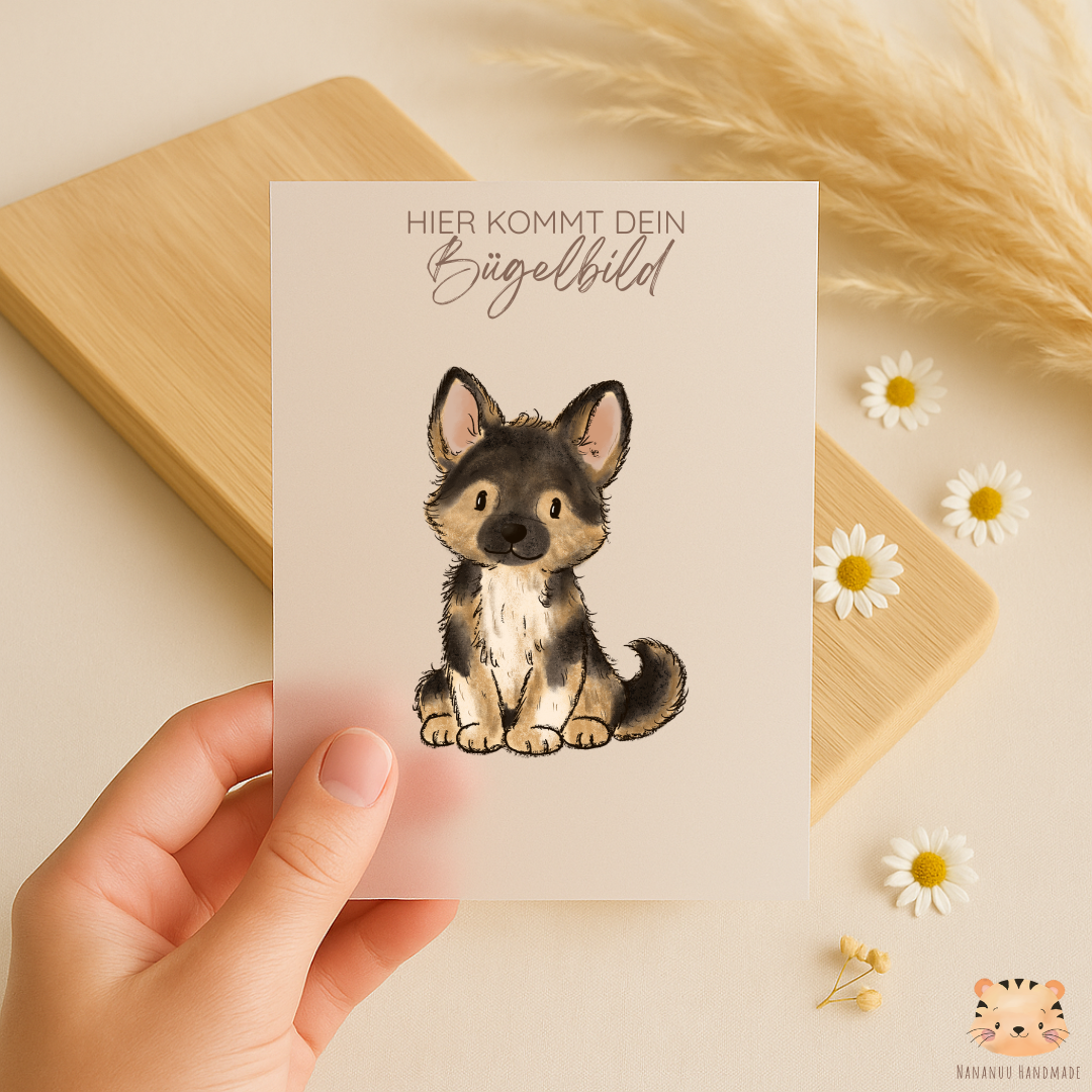 Bügelbild Schäferhund Adonis