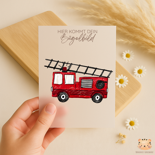 Bügelbild Feuerwehr Scatch