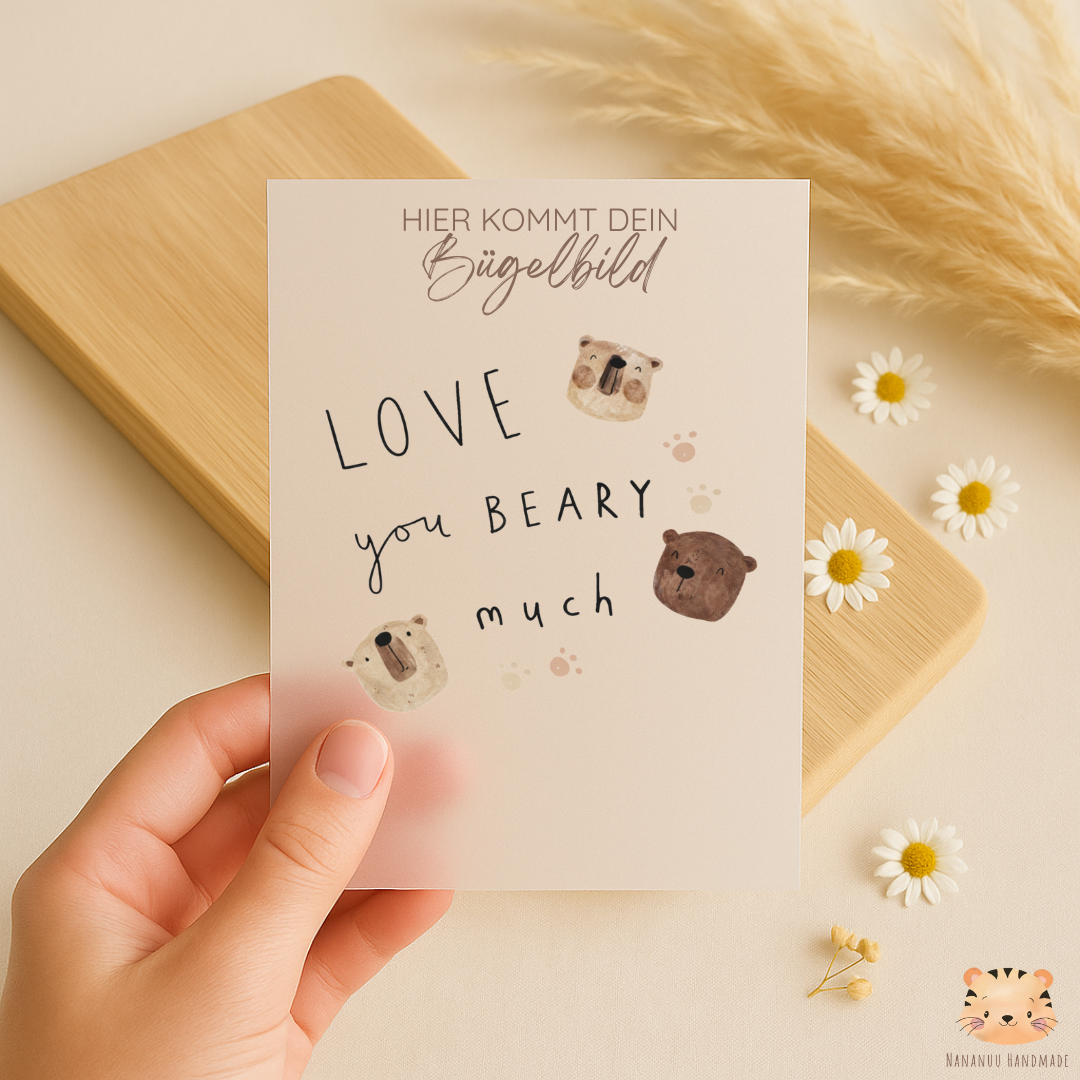 Vorbestellung: Bügelbild Love you Beary much