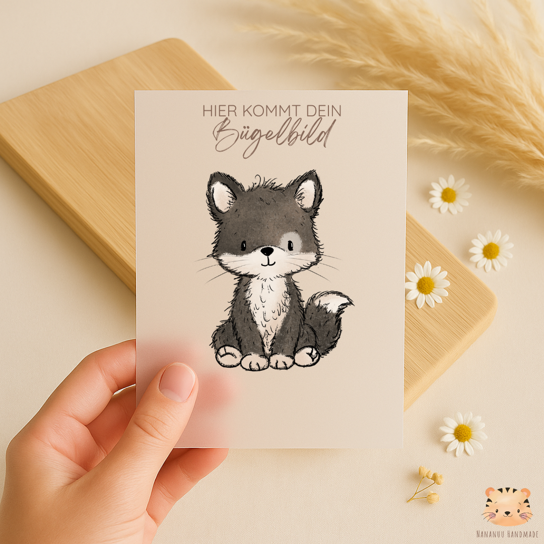Bügelbild Wolfi