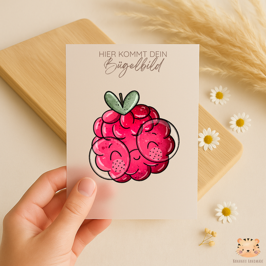 Vorbestellung: Bügelbild Himbeeren