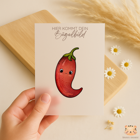 Bügelbild: Happy Chilli