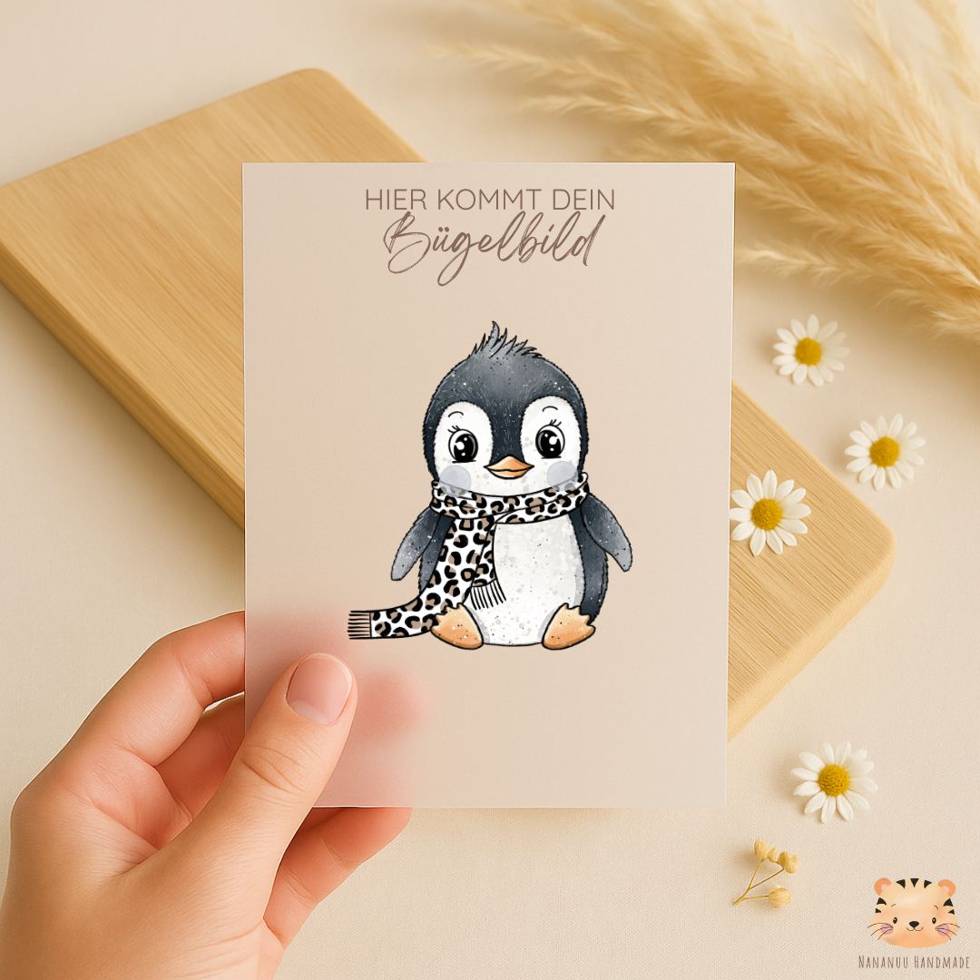 Vorbestellung: Bügelbild Pinguin Leo