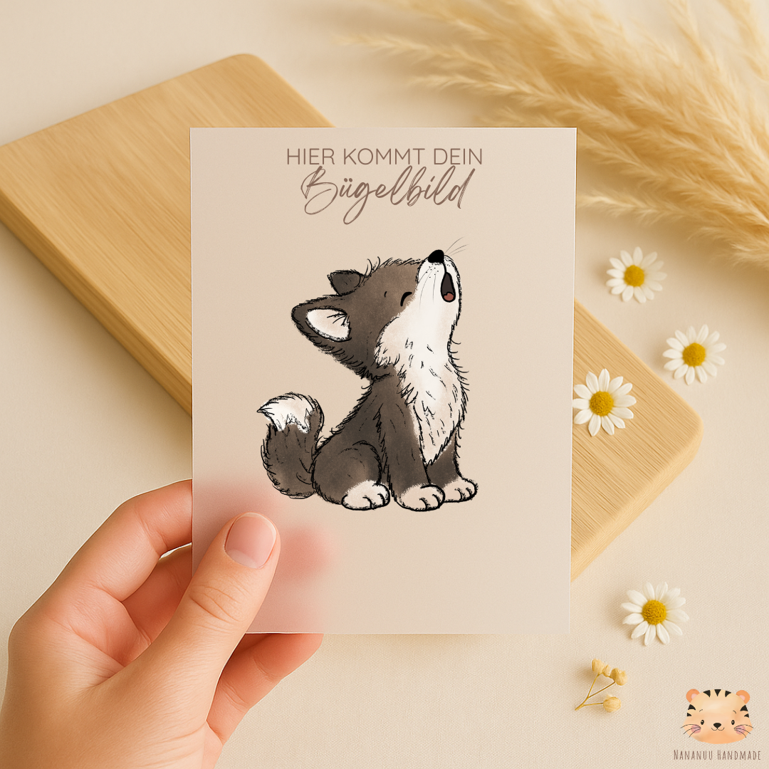 Bügelbild Wolfi