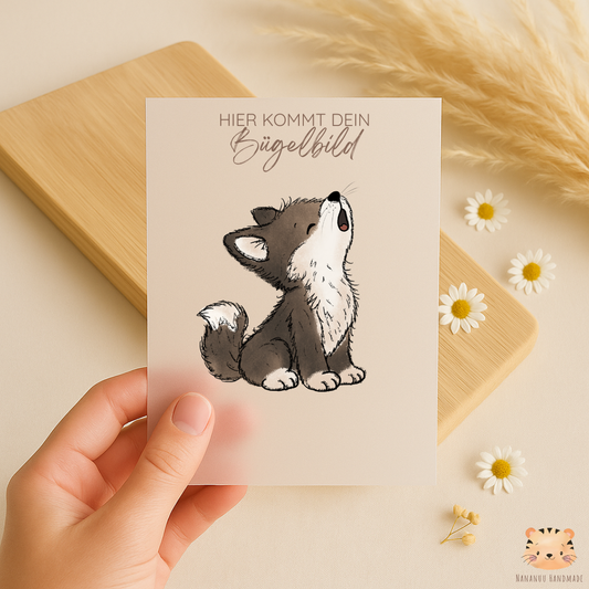 Bügelbild Wolfi