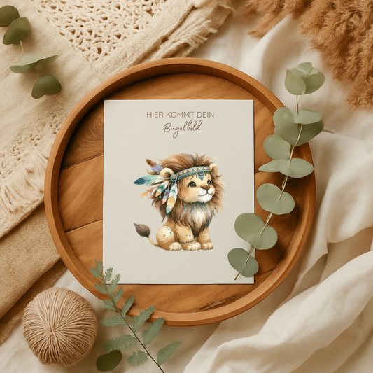 Bügelbild Boho Löwen