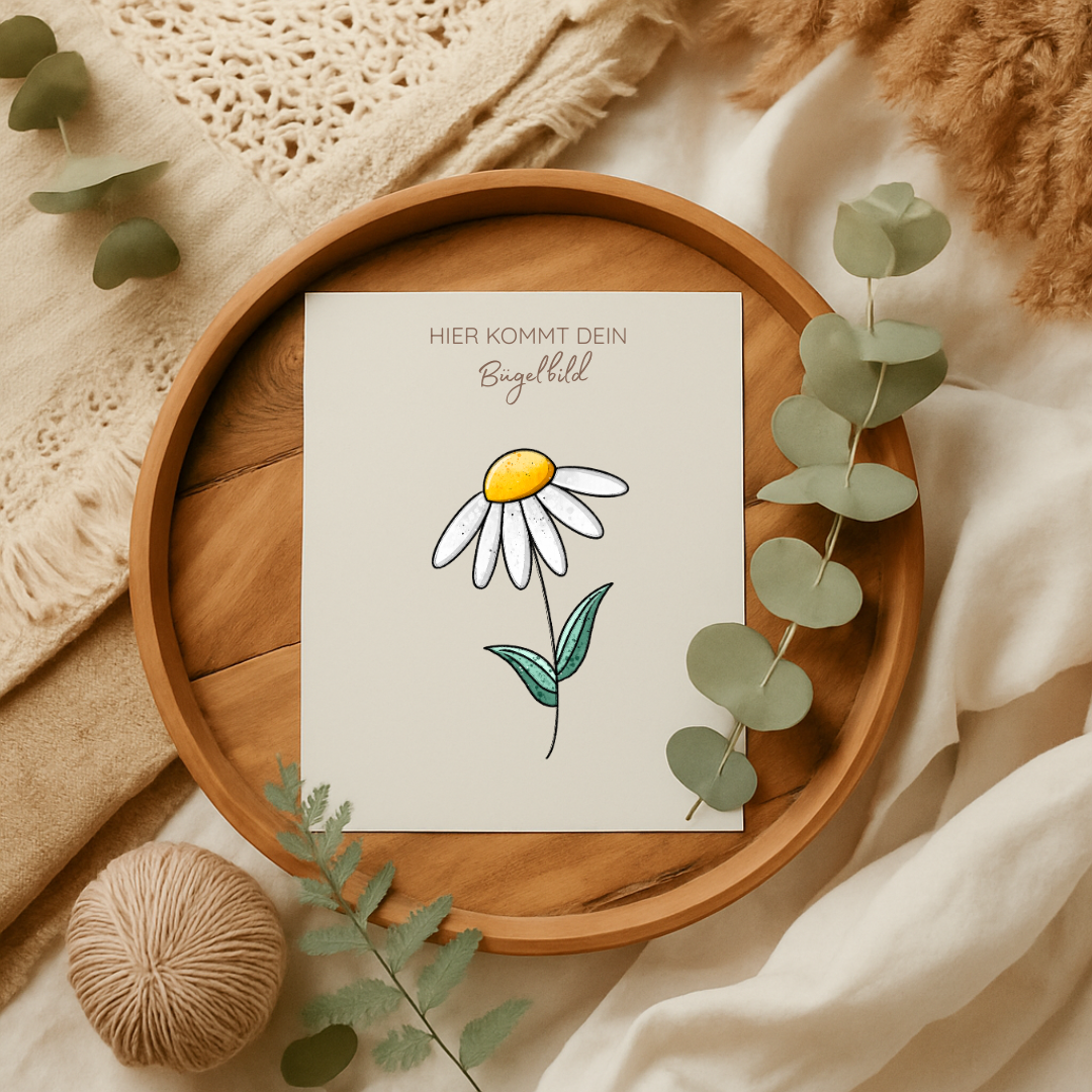 Bügelbild: Blumengruß