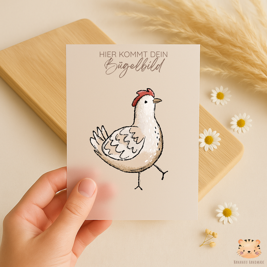 Vorbestellung: Bügelbild Hühnertag