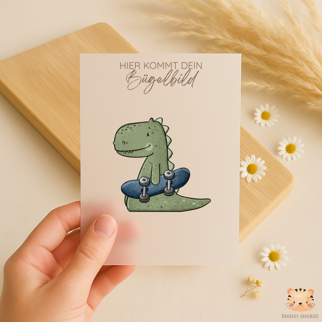 Bügelbild Skater Rex