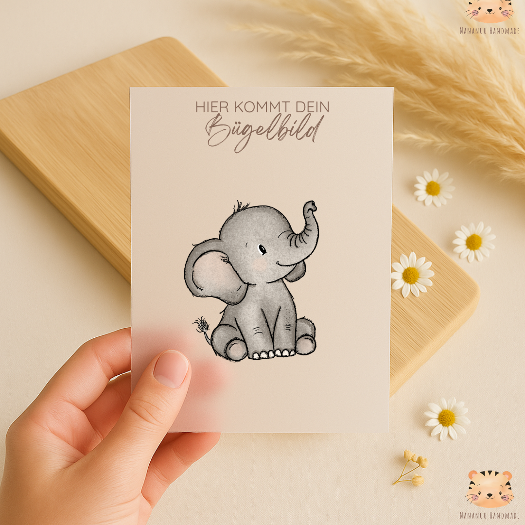 Bügelbild Knuddel Elefant