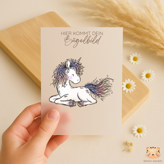 Vorbestellung: Bügelbild Einhornzeit