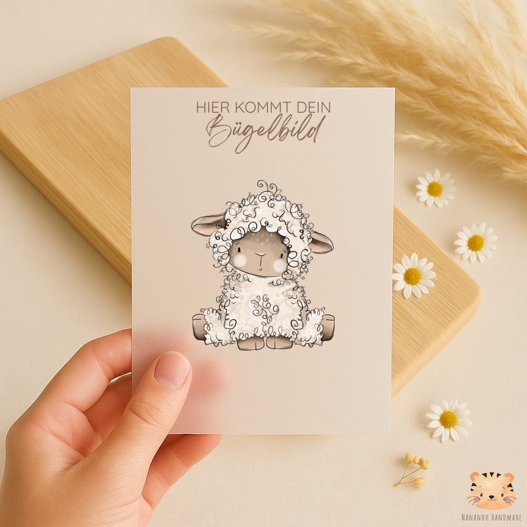 Vorbestellung: Bügelbild Lämmchen