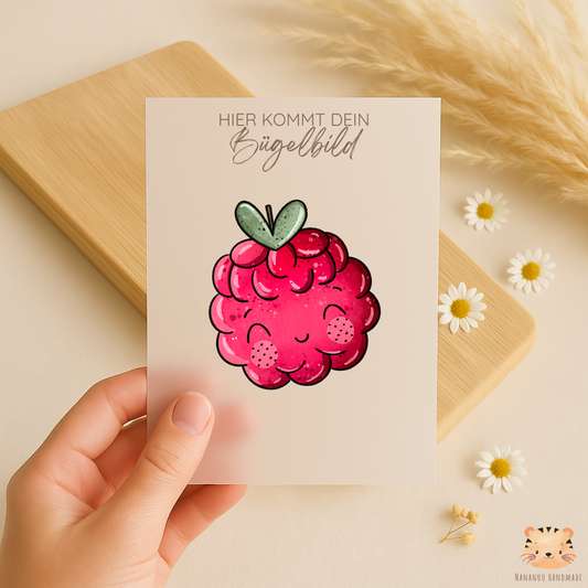 Vorbestellung: Bügelbild Himbeeren