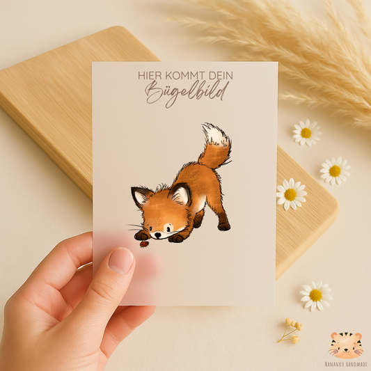 Vorbestellung: Bügelbild Schnuffelfuchs