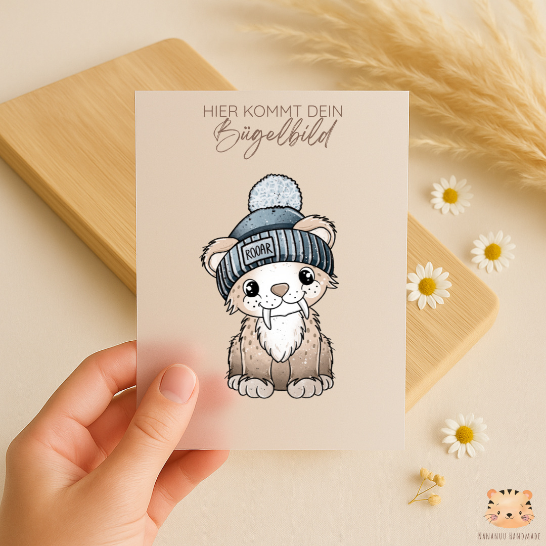 Bügelbild Säbelzahn