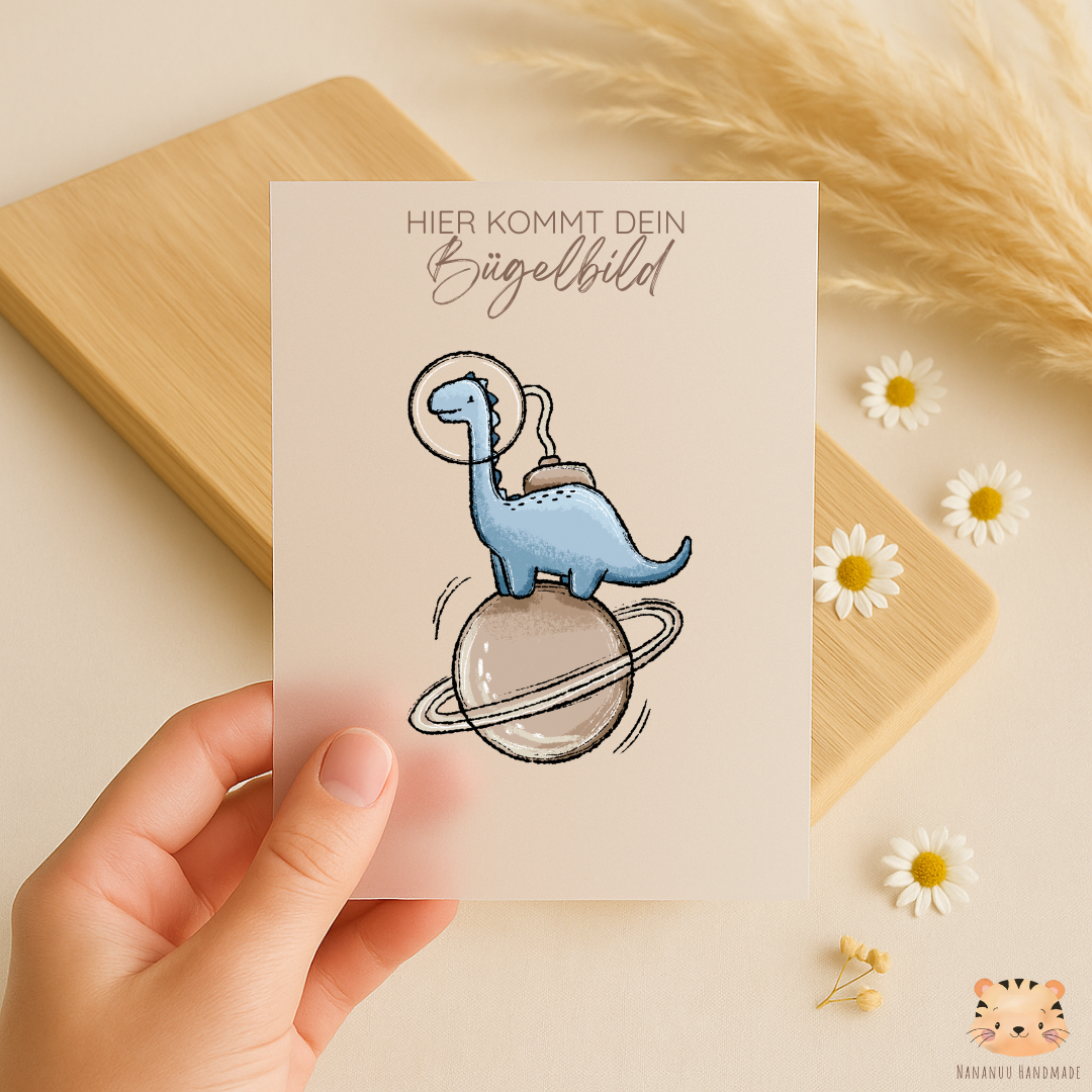 Bügelbild: Spacedino