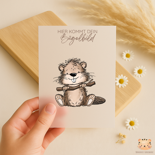 Vorbestellung: Bügelbild Biberlein