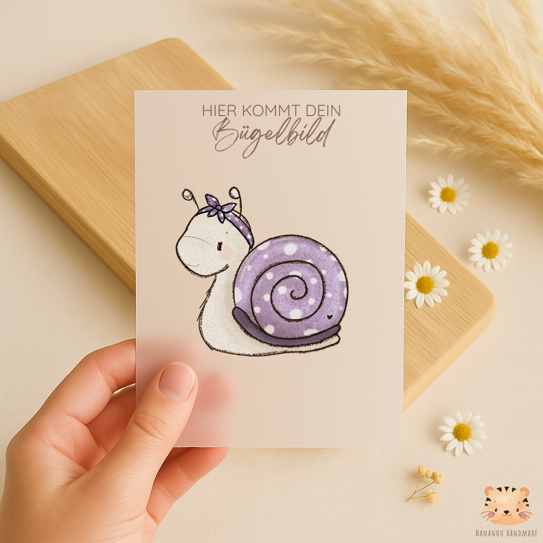 Bügelbild Schnecke