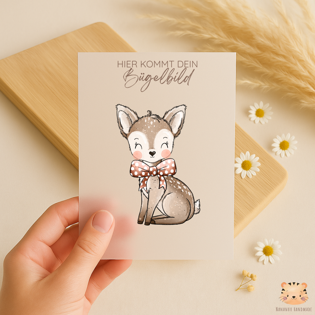 Vorbestellung: Bügelbild Rehkitzi