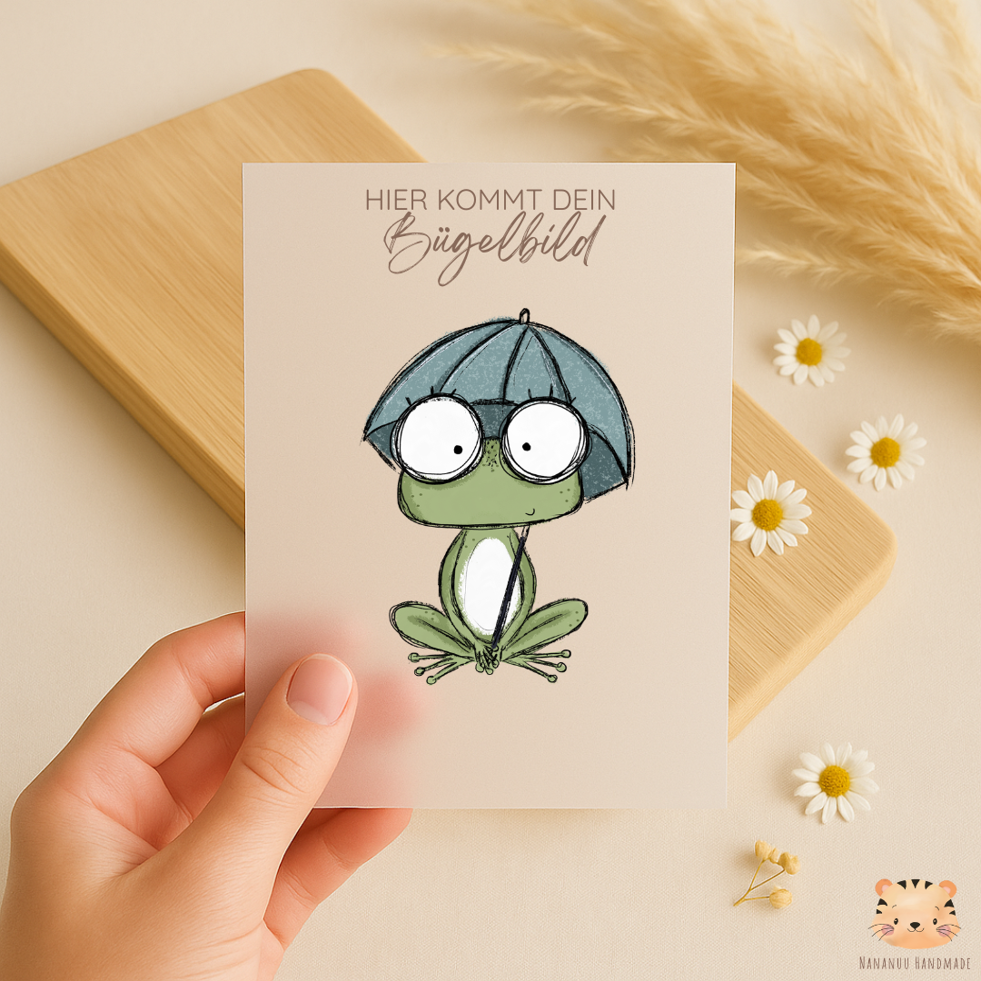 Vorbestellung: Bügelbild Wetterfrosch