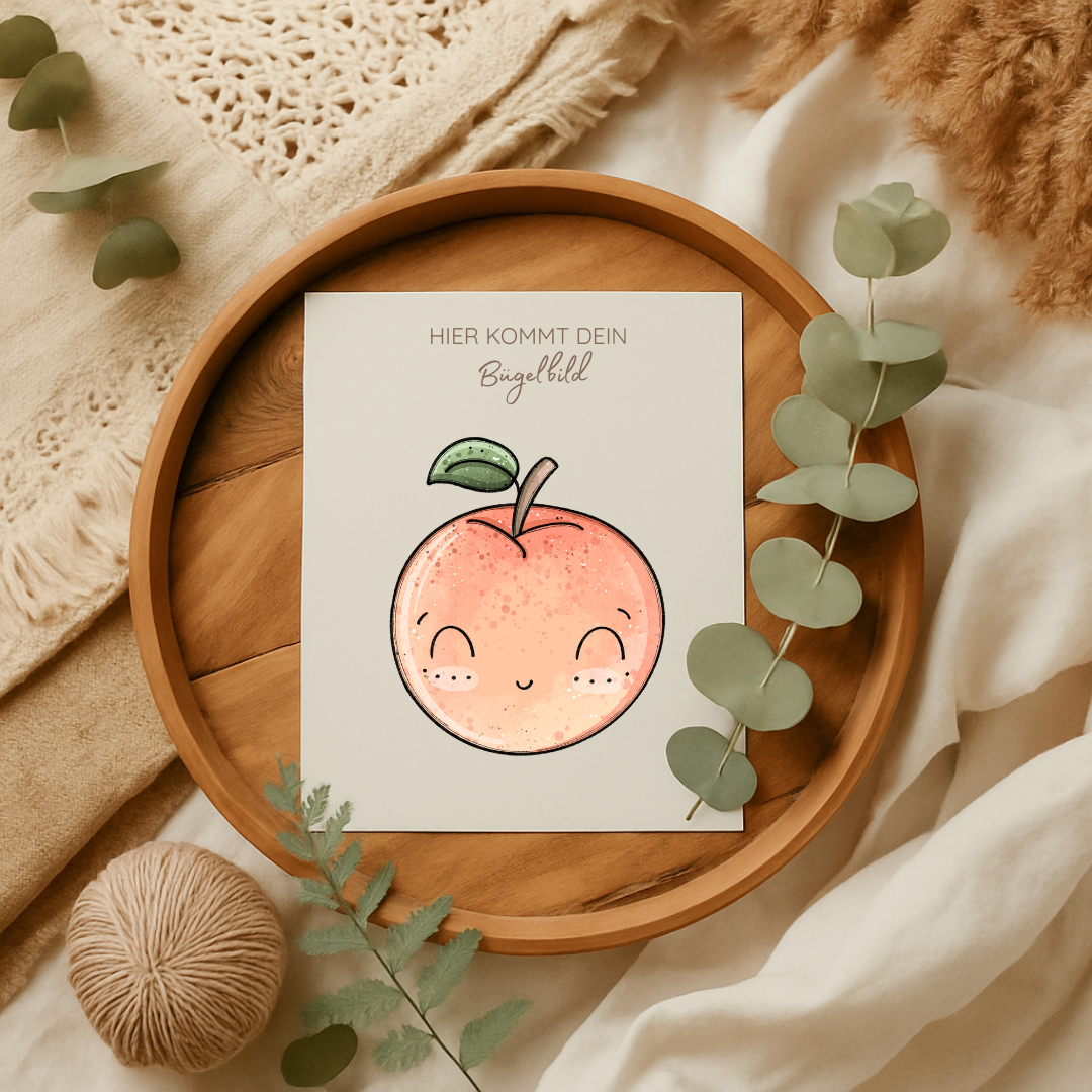 Bügelbild: Pfirsich