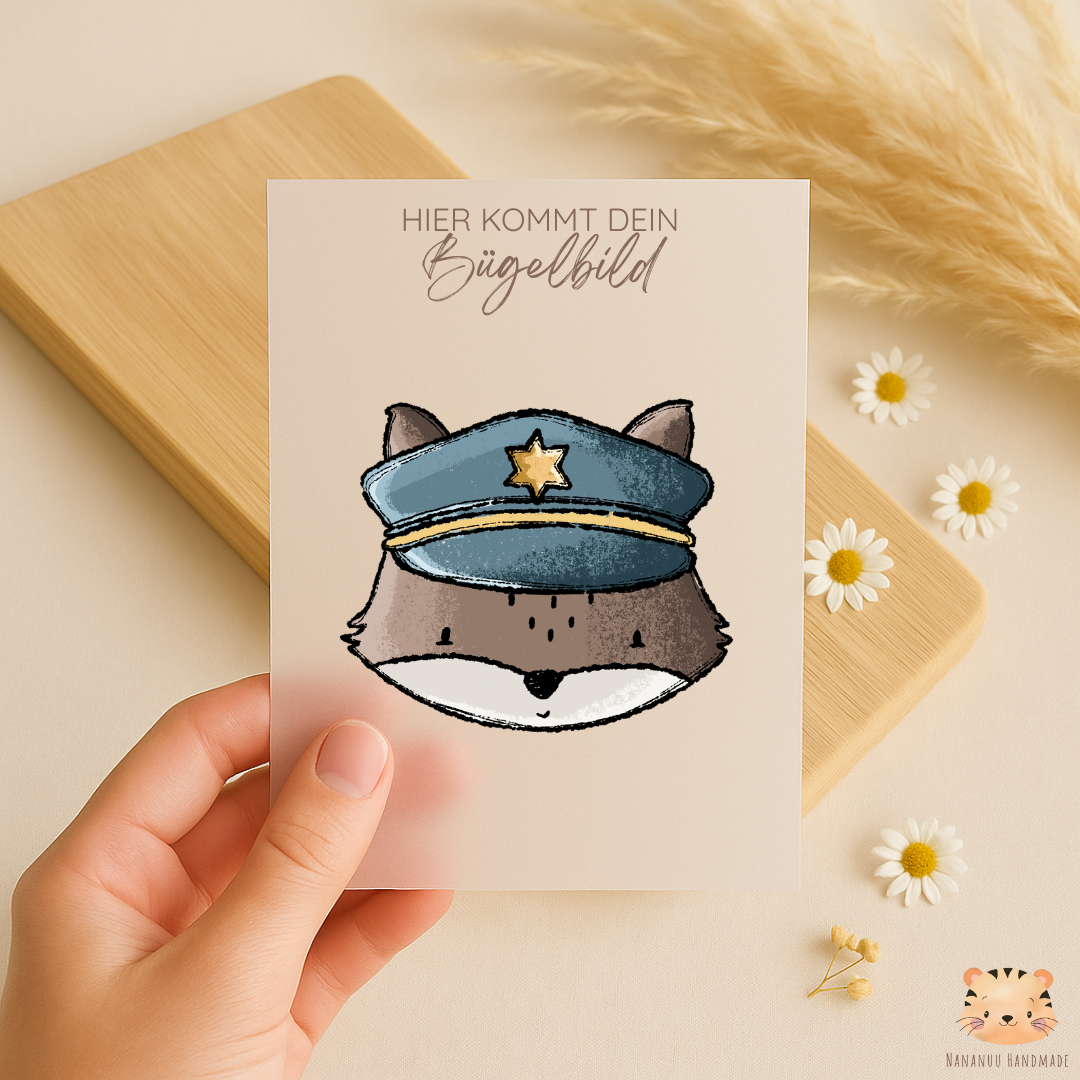 Bügelbild Police Time