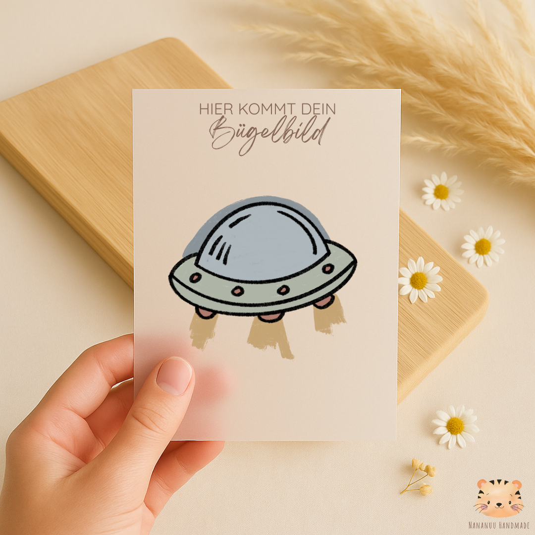 Vorbestellung: Bügelbild Space Time