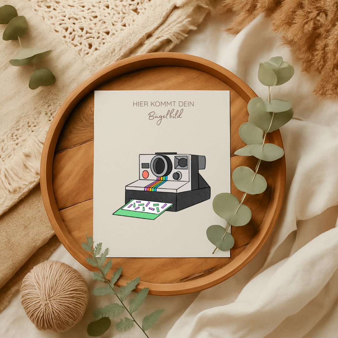 Bügelbild: Happy Polaroid