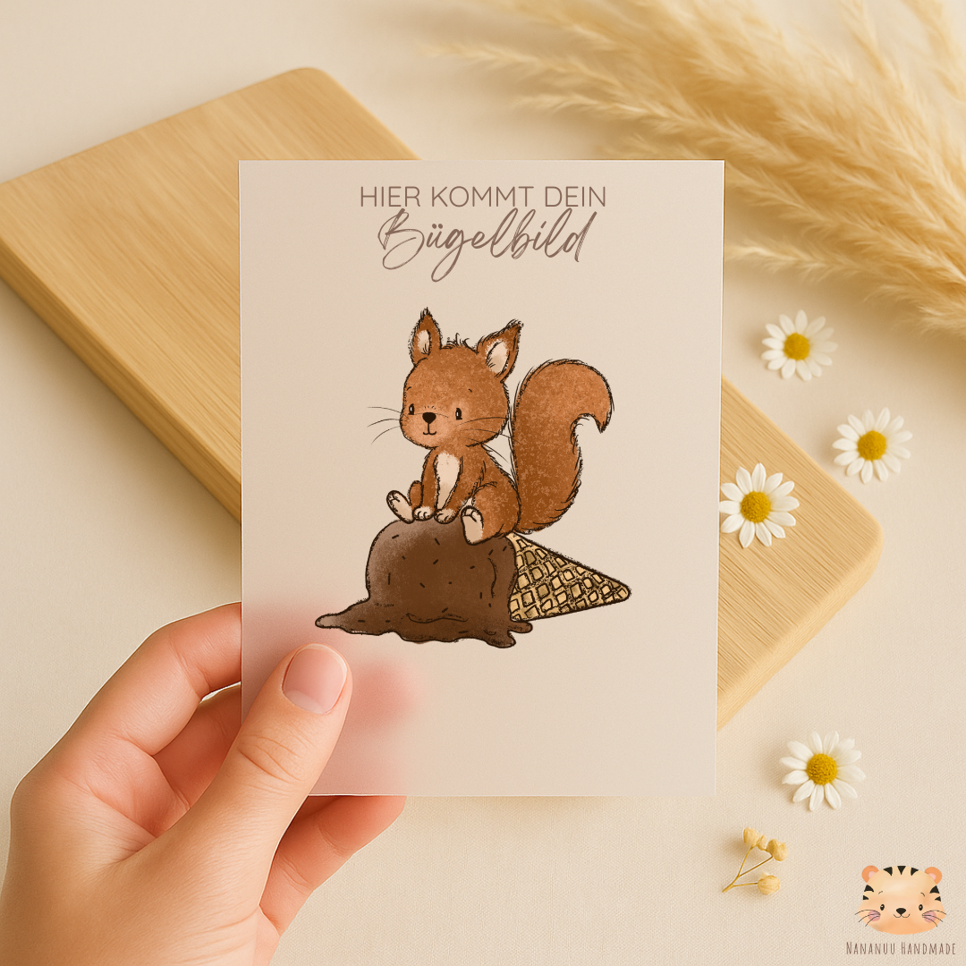 Bügelbild Eishörnchen