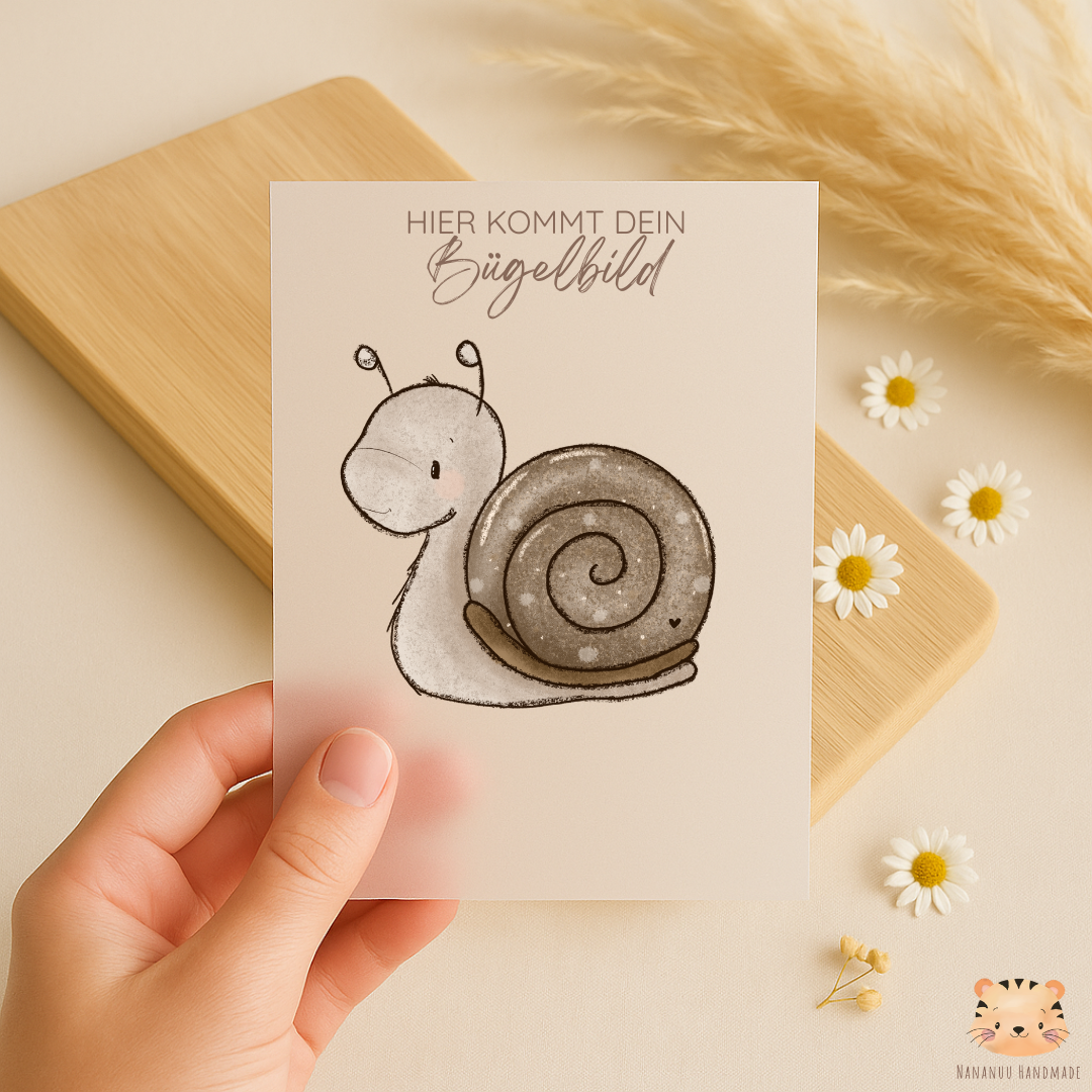 Bügelbild Schnecke