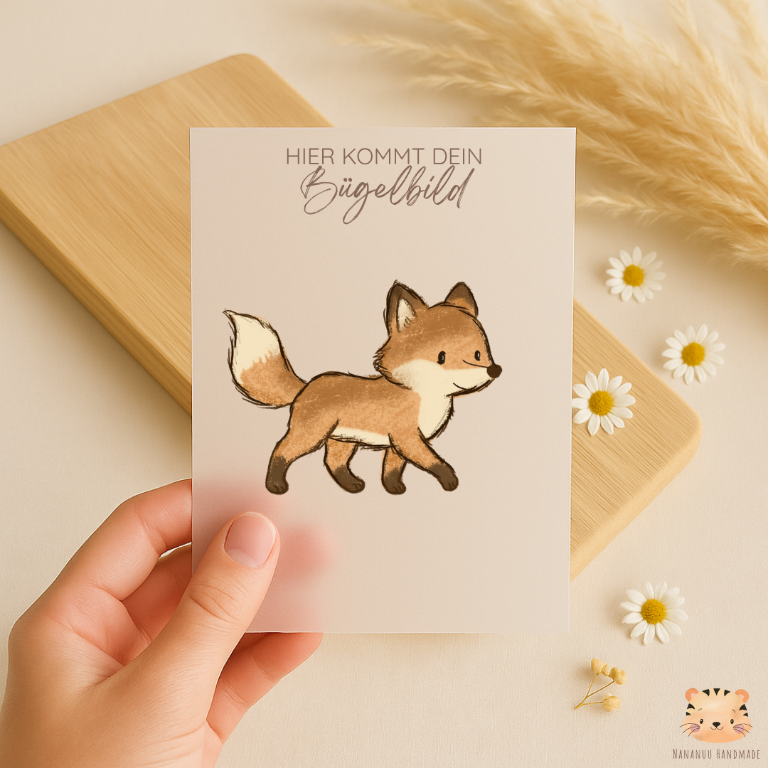 Vorbestellung: Bügelbild Wiesenfuchs