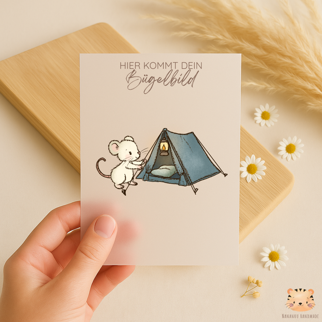 Bügelbild Camping