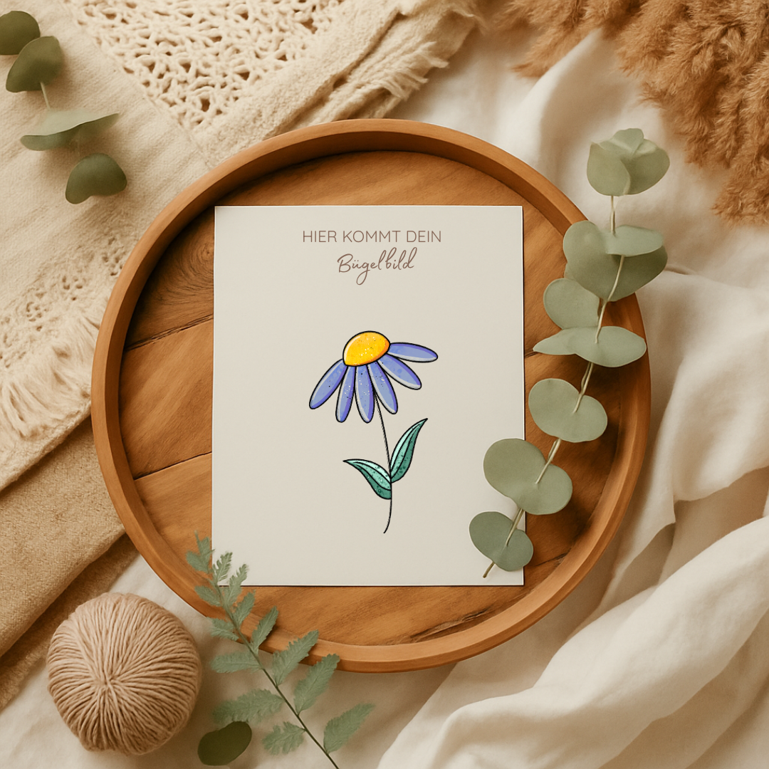 Bügelbild: Blumengruß