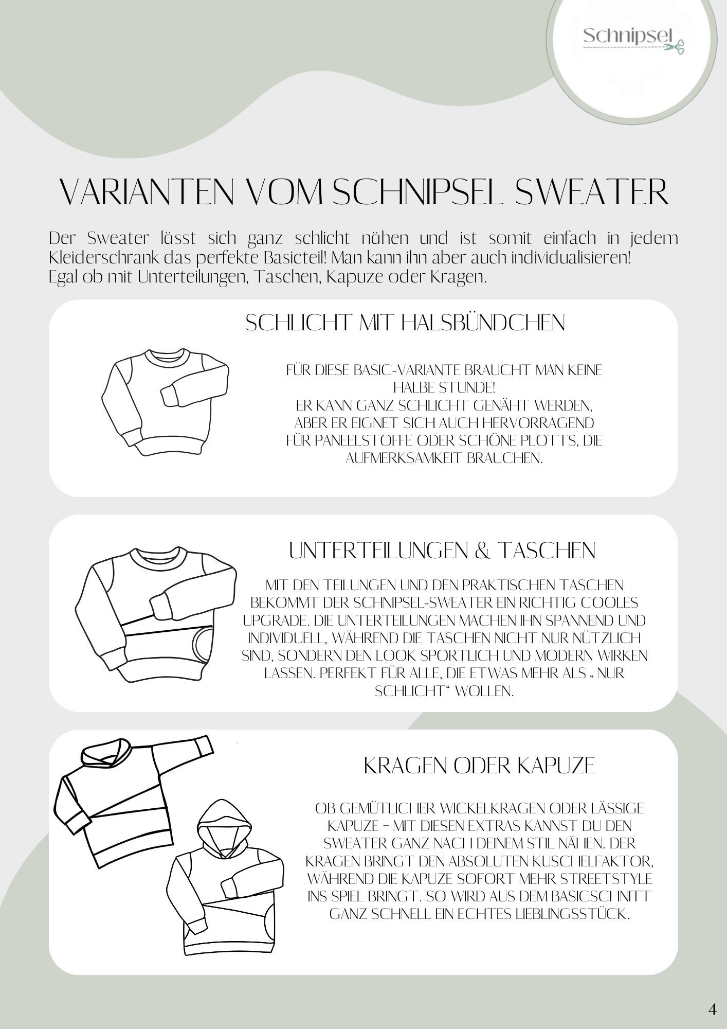 Schnipsel Sweater 80-152