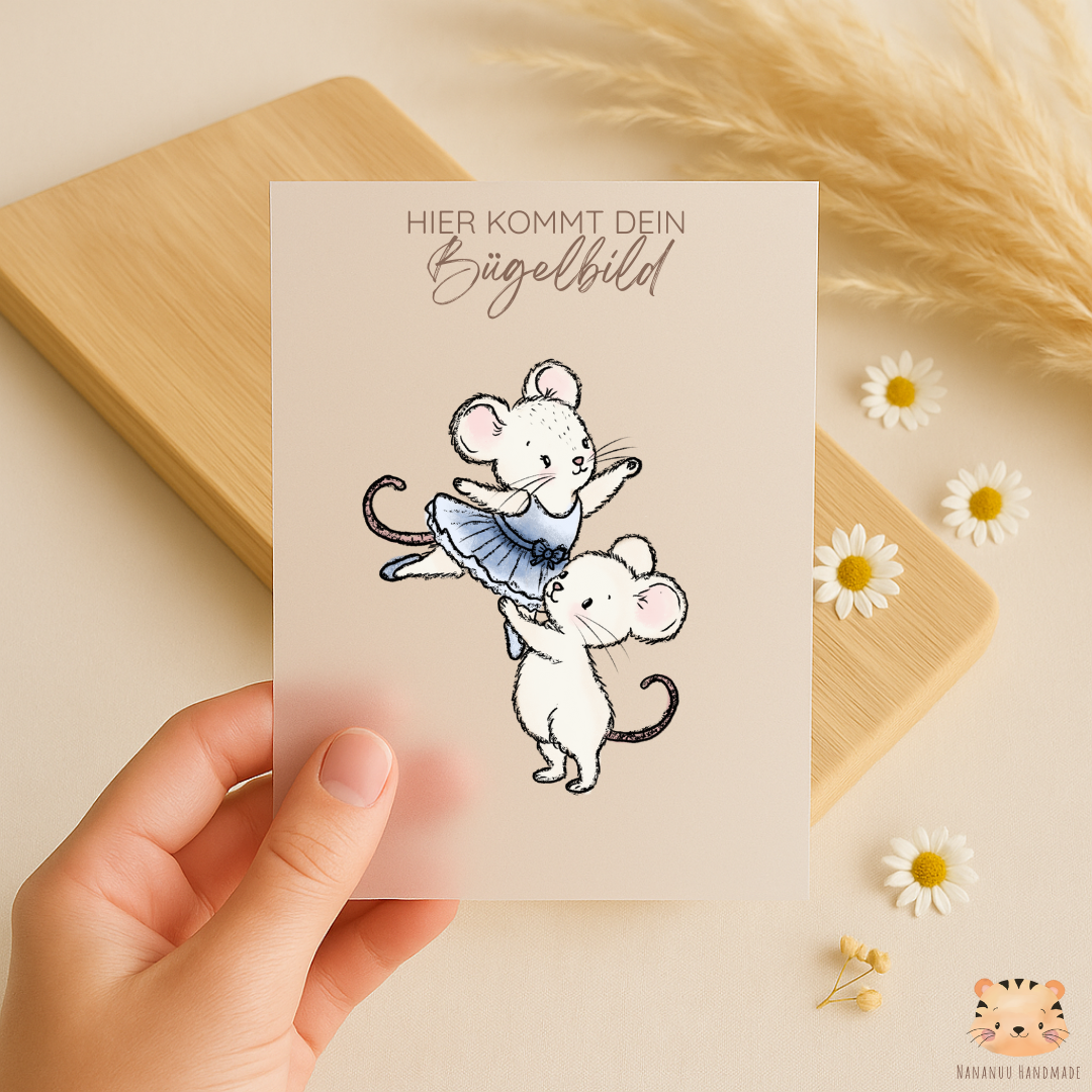 Vorbestellung: Bügelbild Tanzmaus