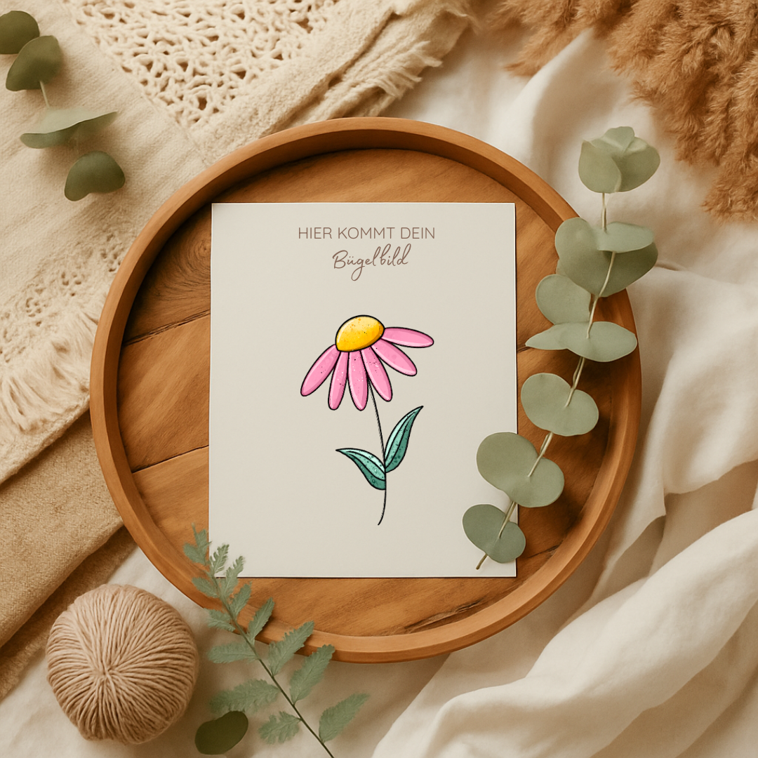 Bügelbild: Blumengruß