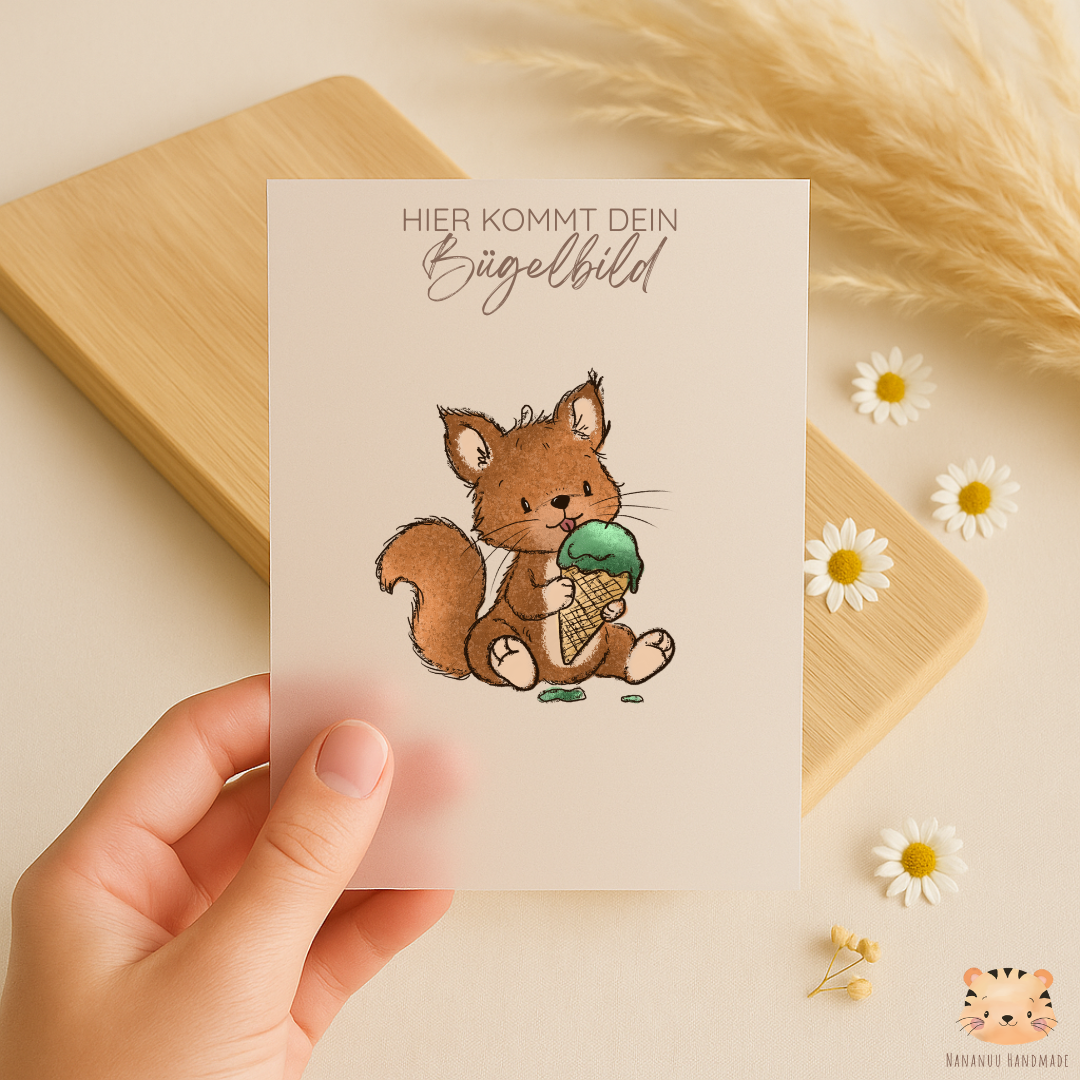 Bügelbild Eishörnchen