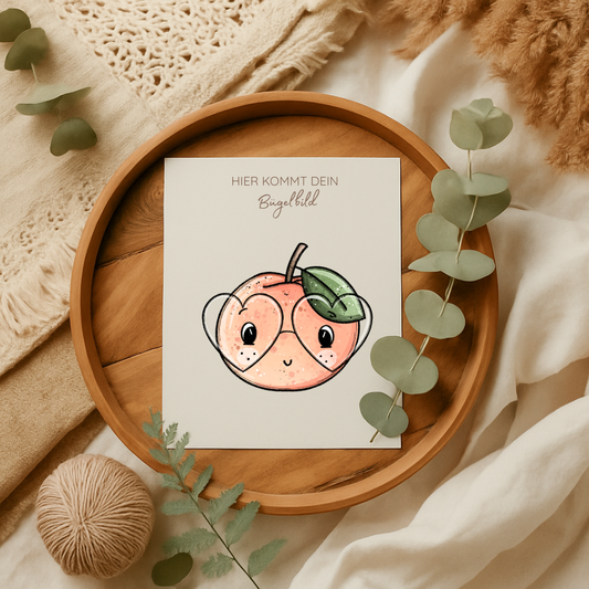 Bügelbild: Pfirsich