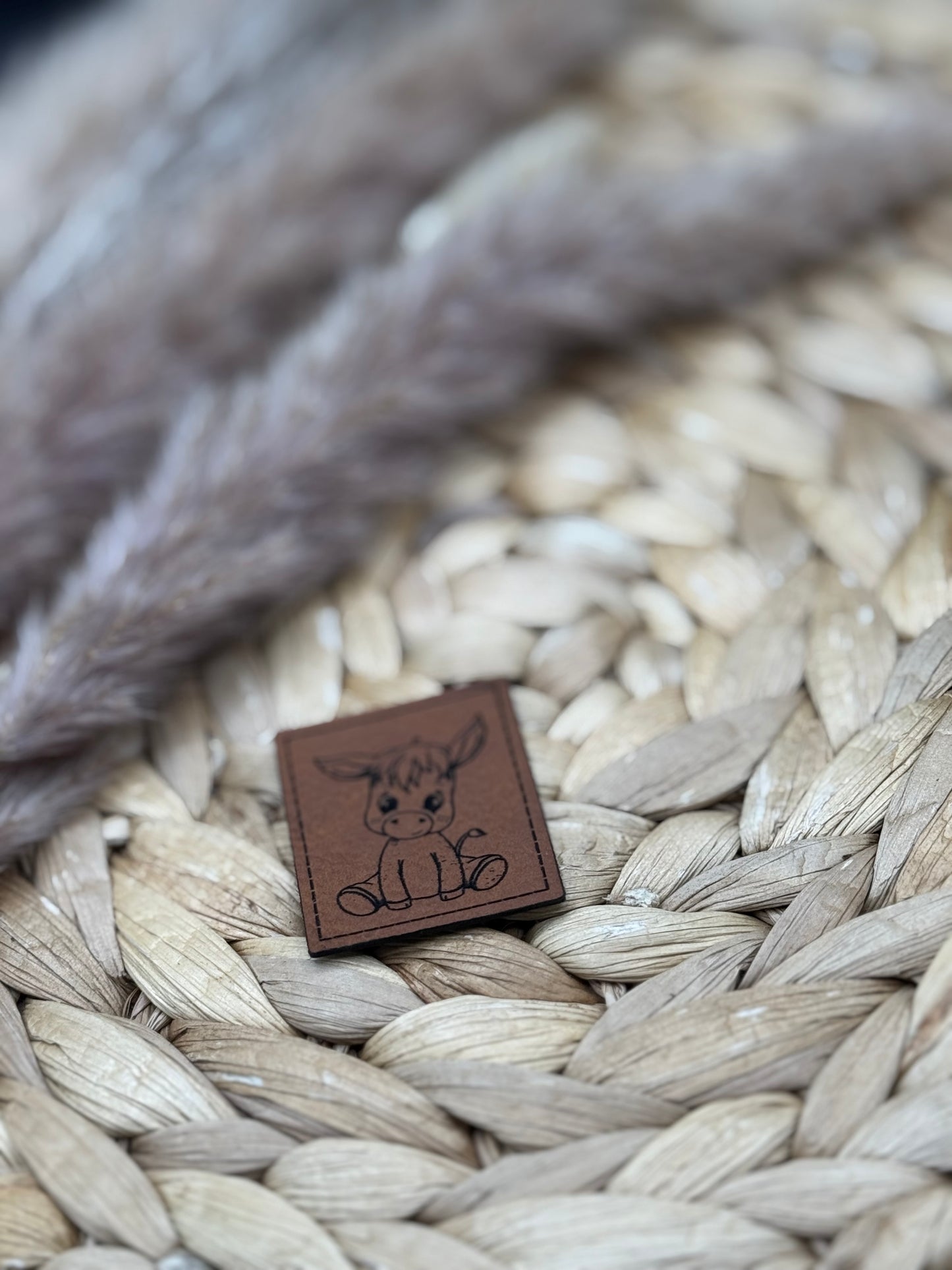 Kunstleder-Label Esel Mo