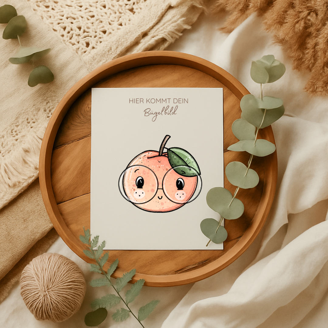 Bügelbild: Pfirsich