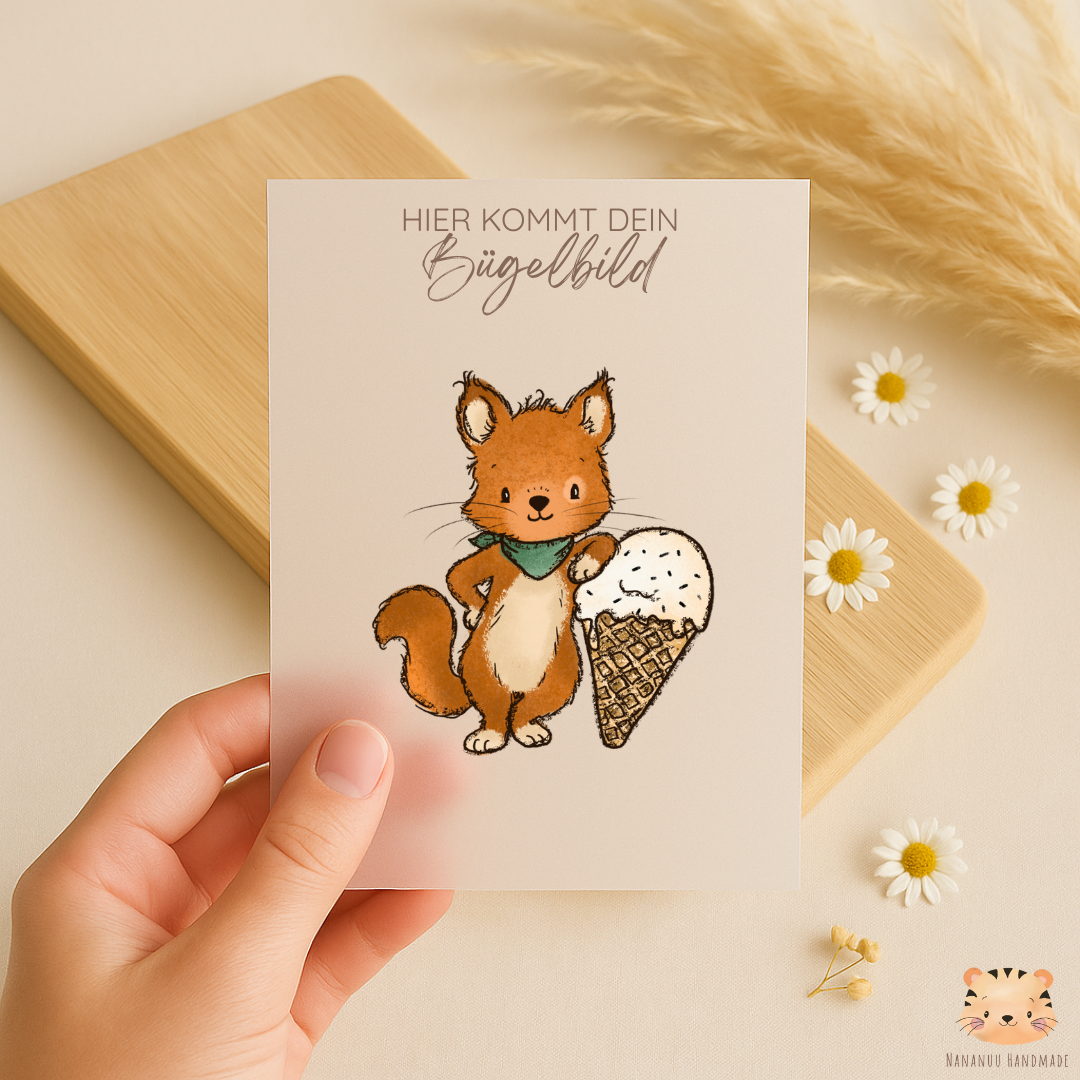 Bügelbild Eishörnchen
