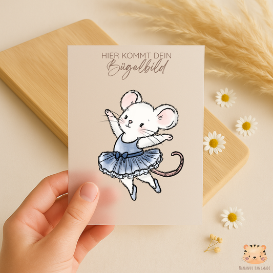 Vorbestellung: Bügelbild Tanzmaus
