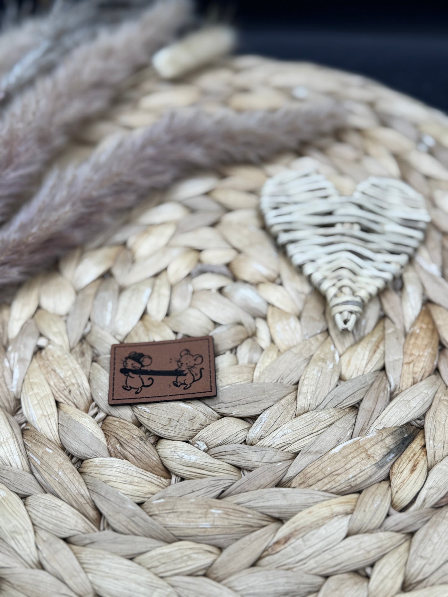 Kunstleder-Label Baustellenmäuse