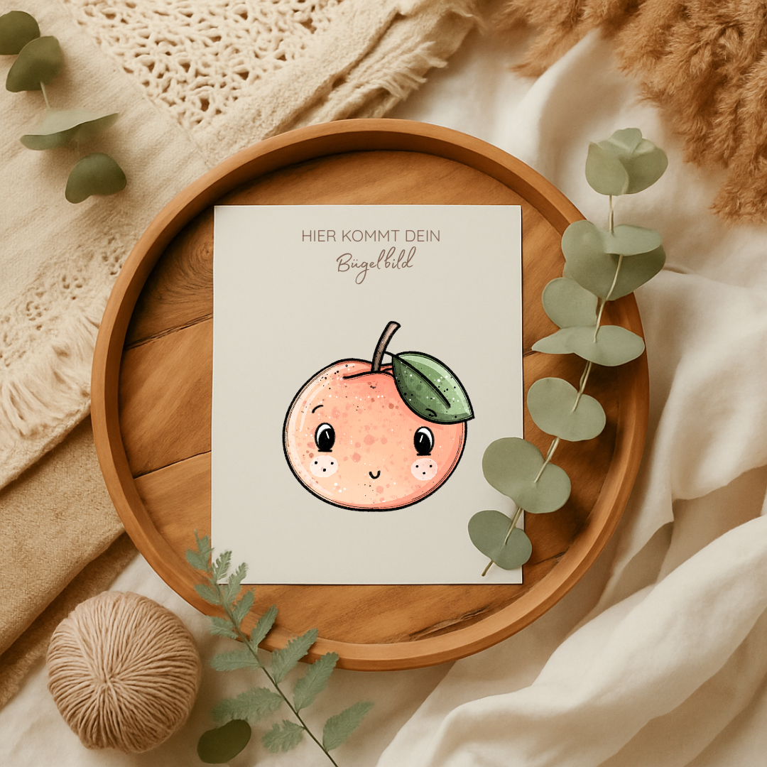 Bügelbild: Pfirsich